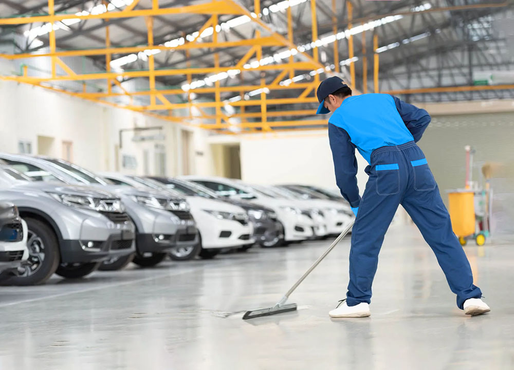 Car dealership cleaning services in Dallas for spotless showrooms